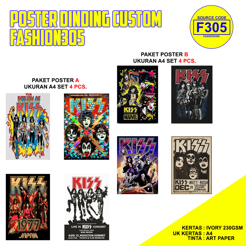 POSTER BAND ROCK METAL 90S VINTAGE