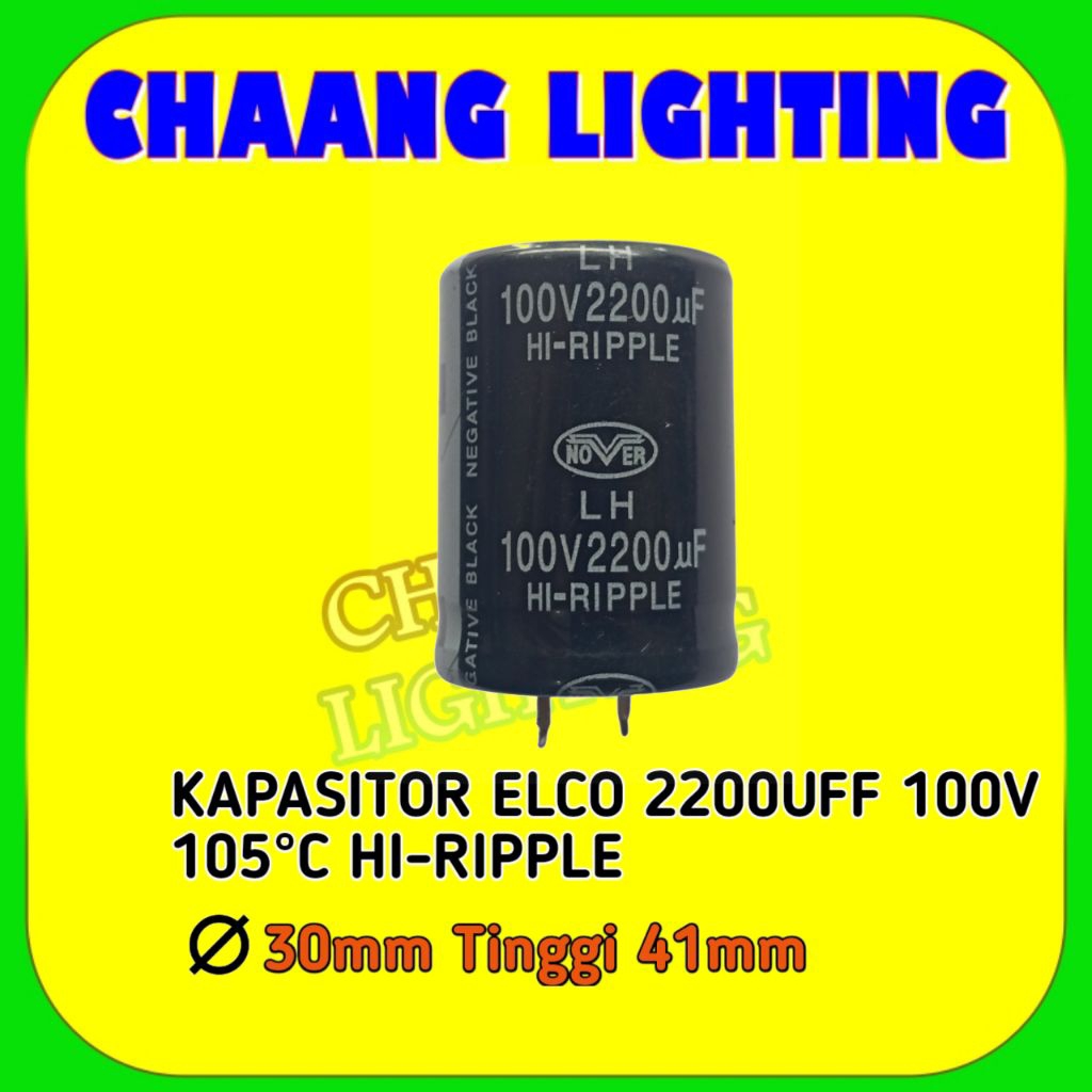 2200UF 100V 105°C CAPASITOR ELCO 2200UF 100VOLT KAPASITOR ELKO 2200UF 100V