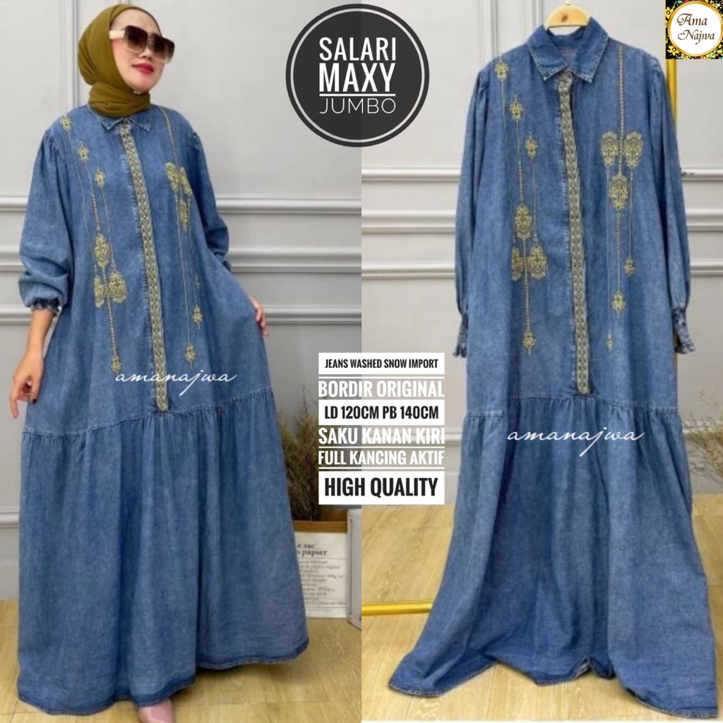 GAMIS JUMBO JEANS JINS ORIGINAL AMA NAJWA BUSUI