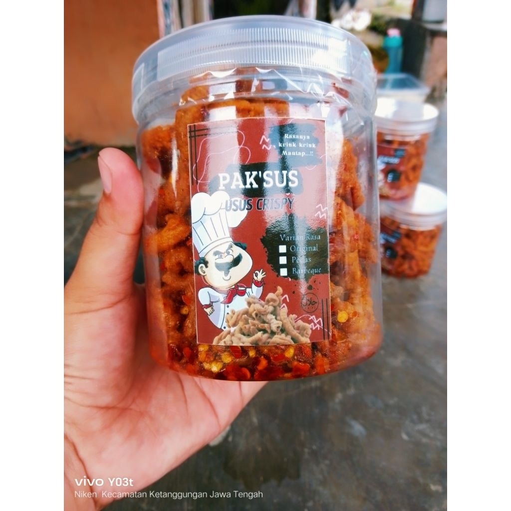 usus krispi pedas/usus krispi toples uk 600ml