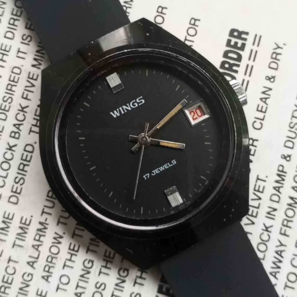 jam tangan vintage wings jadul manual winding