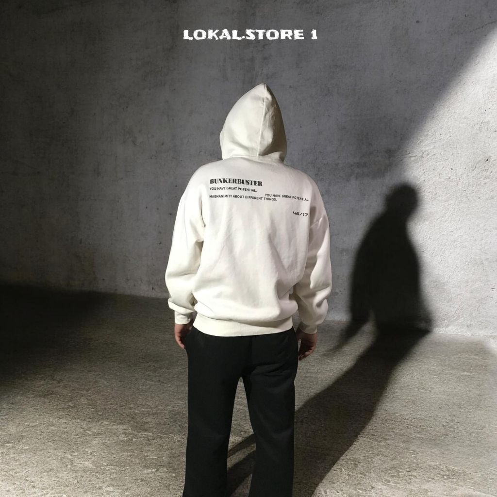 HOODIE WHITE BUNKER BUSTER BKBT