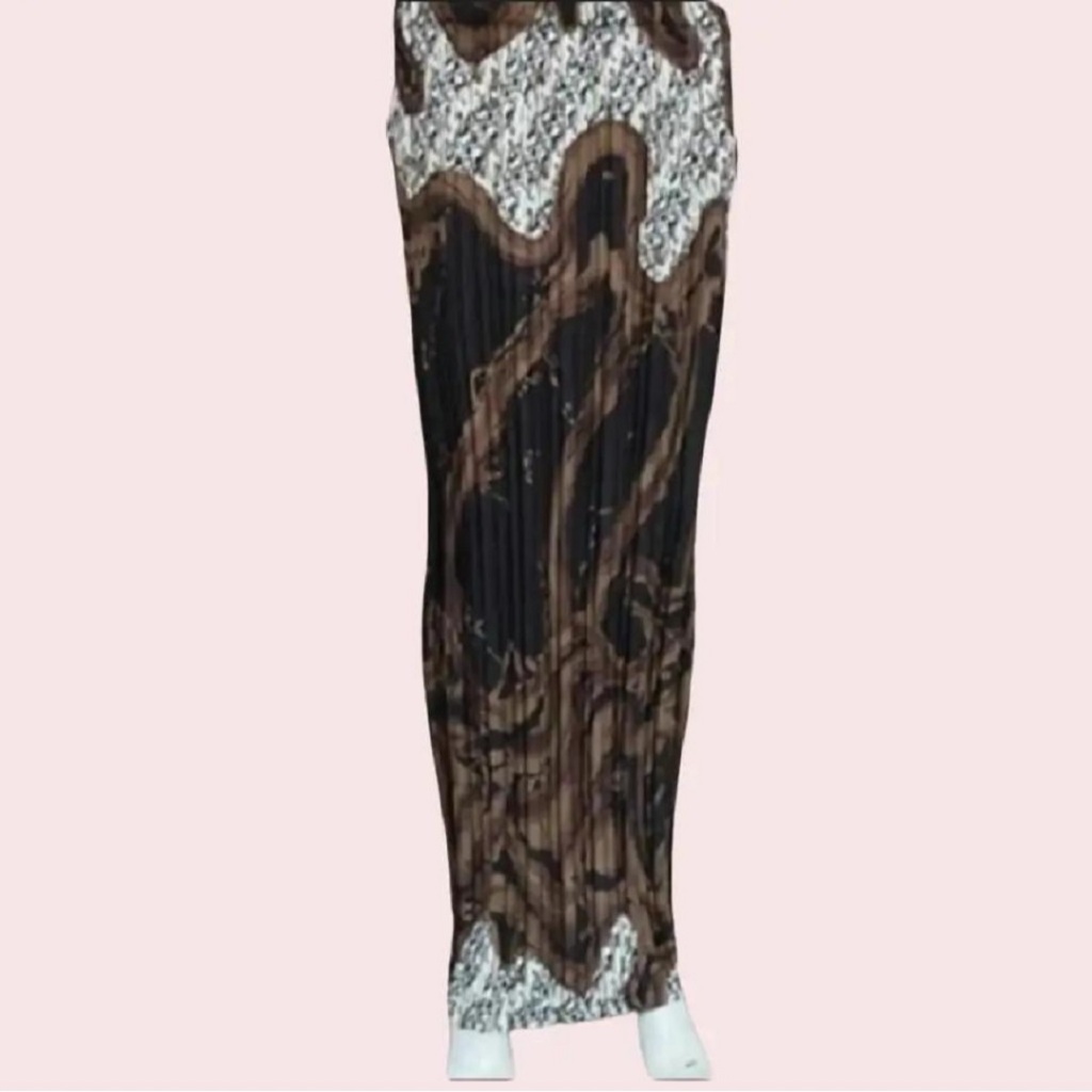 Rok Batik Wanita Plisket Bahan Semi Sutera Silky Motif 05