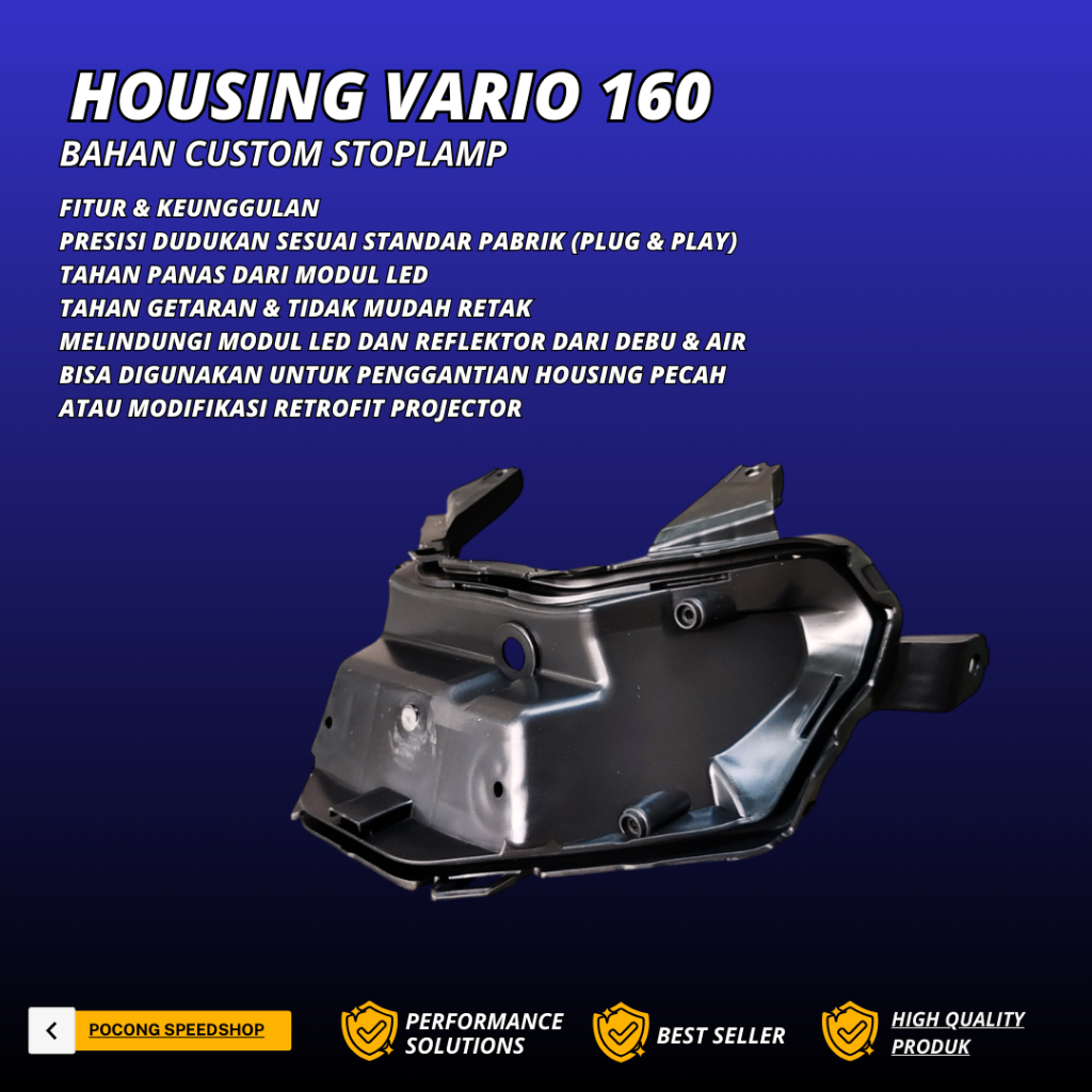 HOUSING VARIO 160 REFLEKTOR/HOUSING VARIO 125/150 LED NEW DUDUKAN LAMPU BELAKANG UNTUK CUSTOM HOUSIN