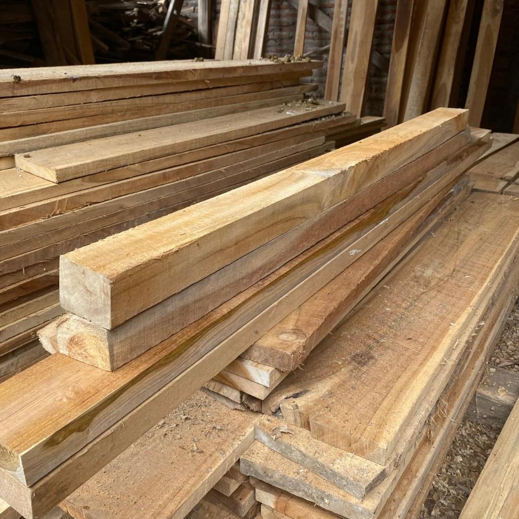 Balok Blandar Kayu Jati Asli Ukuran 6x12x200 cm Kondisi Serut Halus Rapi - glidigalih -