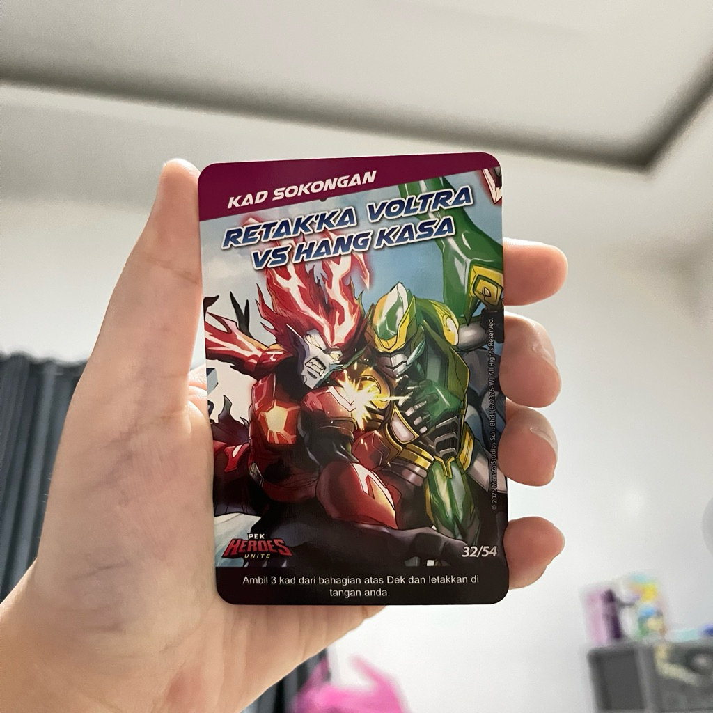 [1 PCS] Kartu Sokongan Retak’ka Voltra VS Hang Kasa Pek Heroes Unite ORI Malaysia