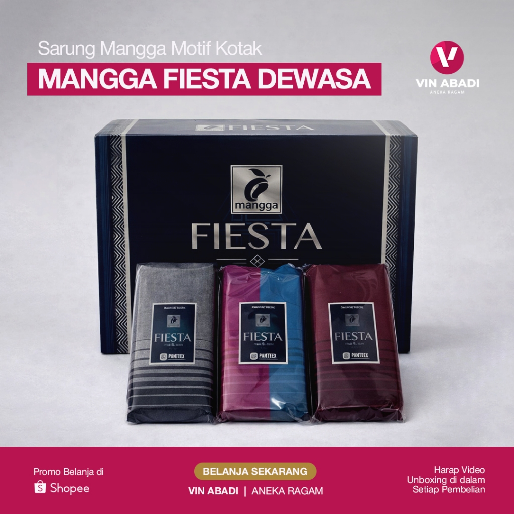 Sarung Mangga Motif Kotak-Kotak / Tenun Cap Dewasa / Kotak