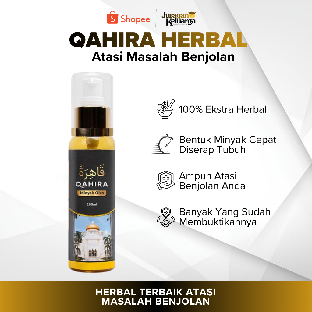 Qahira Benjolan Minyak Oles Obat Benjolan Di Tubuh Tanpa Operasi HALAL BPOM