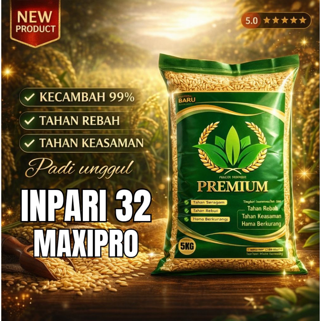 INPARI 32 MAXIPRO BIBIT BENIH PADI UNGGUL INPARI 32 MAXIPRO ORIGINAL