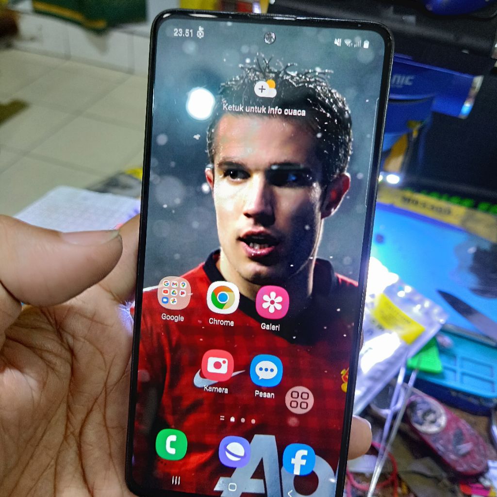 LCD TOUCHSCREEN FRAME SAMSUNG A51 A515 ORI ORIGINAL COPOTAN CABUTAN