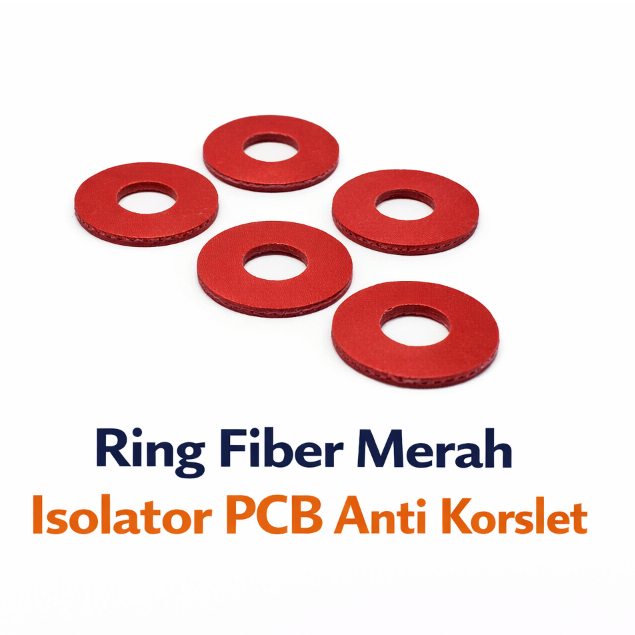 10pcs Ring Fiber Merah Isolator Baut PCB