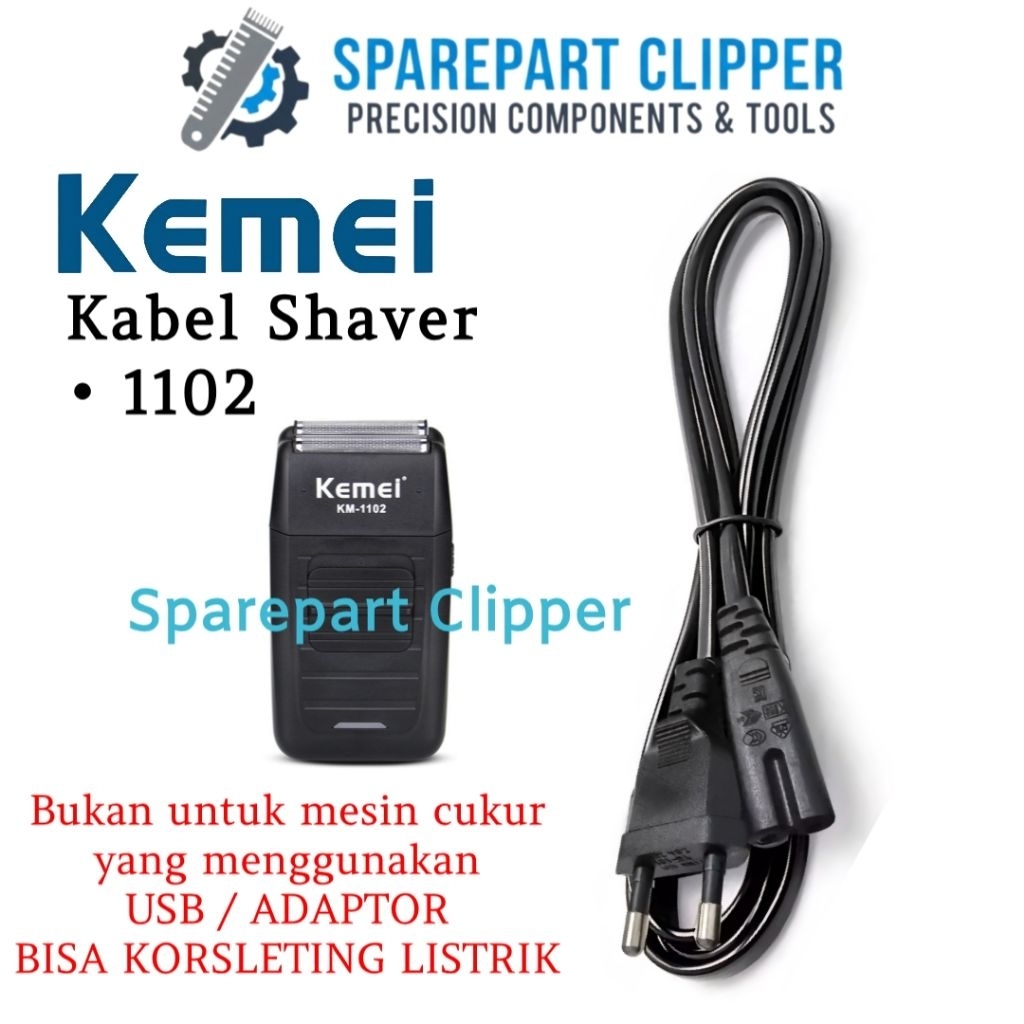 Kabel Charger Shaver Kemei 1102 Kabel Cas Kemei Shaver #CP