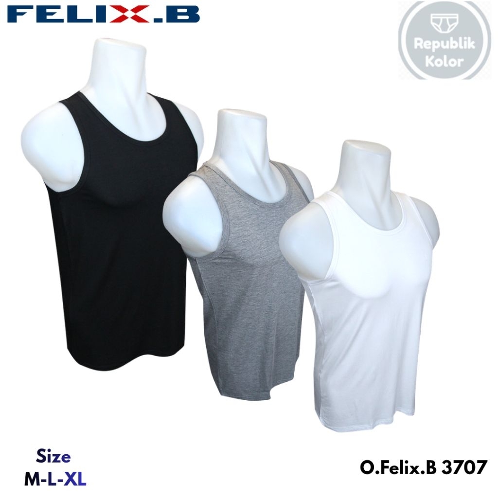 Kaos Singlet Pria Felix.B 3707 isi 1 pcs Bahan Bamboo  spandeks