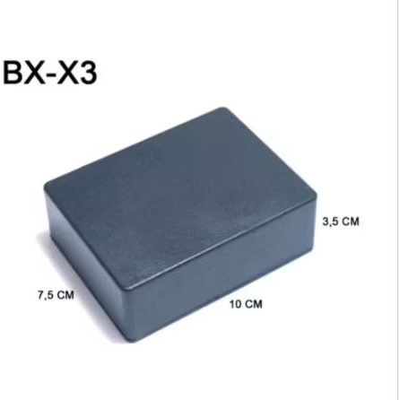 Box Project Elektronik BX-X3 Hitam 10x7.5x3.5cm | Box Plastik Elektronik Hitam 10x7.5x3.5cm | Casing