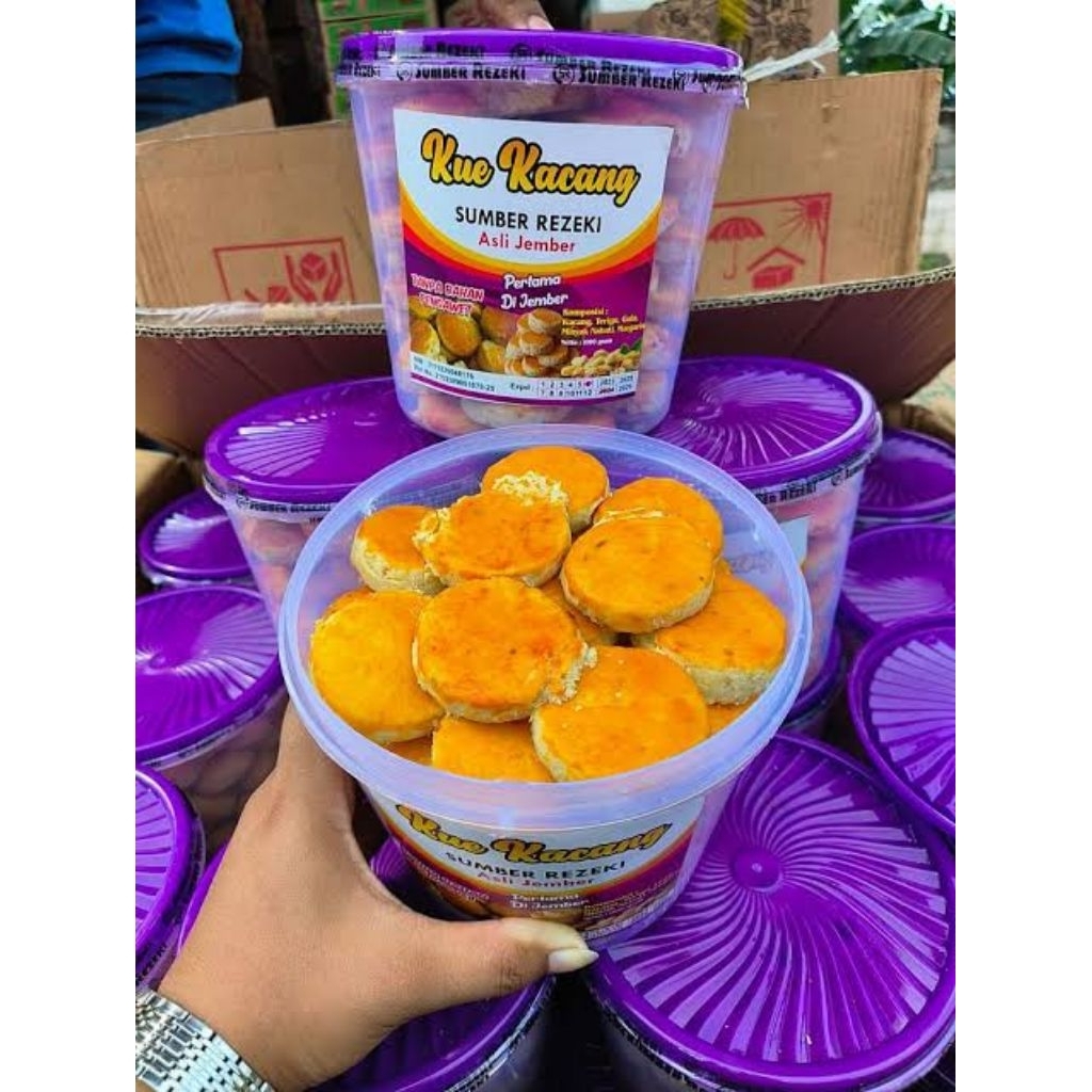 Kue Kacang Sumber Rejeki asli Jember 900gr - Legit, Gurih, dan Cocok untuk Camilan