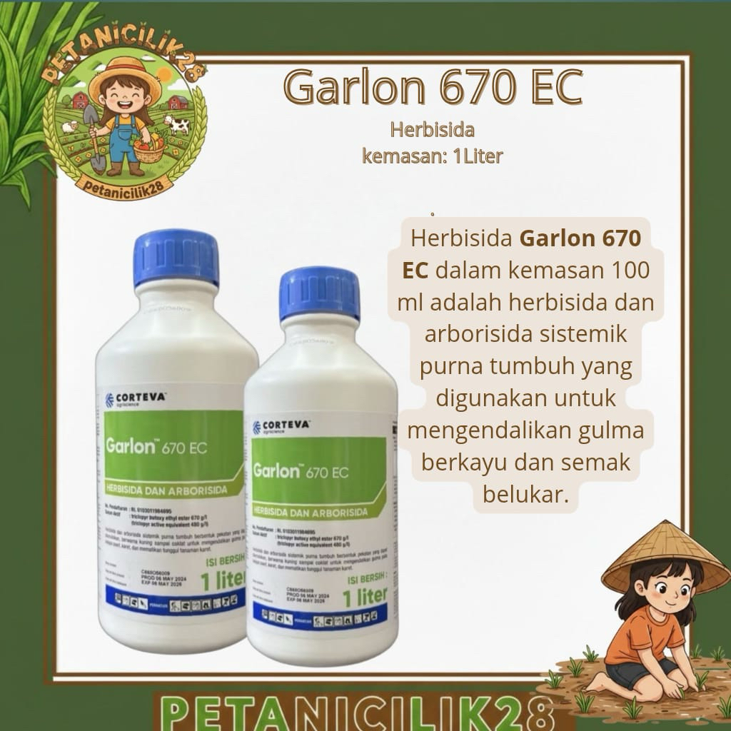 Herbisida GARLON 1 Liter - Sistemik, Efektif untuk Tanaman Hias dan Pertanian