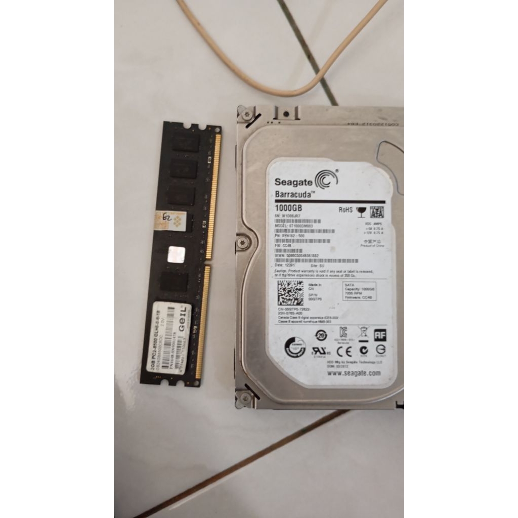 HDD Harddisk dan RAM (Rusak)
