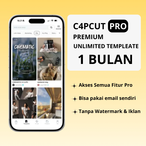 CAPCUT Paket Hemat cp 1bulan 9000+ Template Video Editing Pro Premium Estetik Praktis