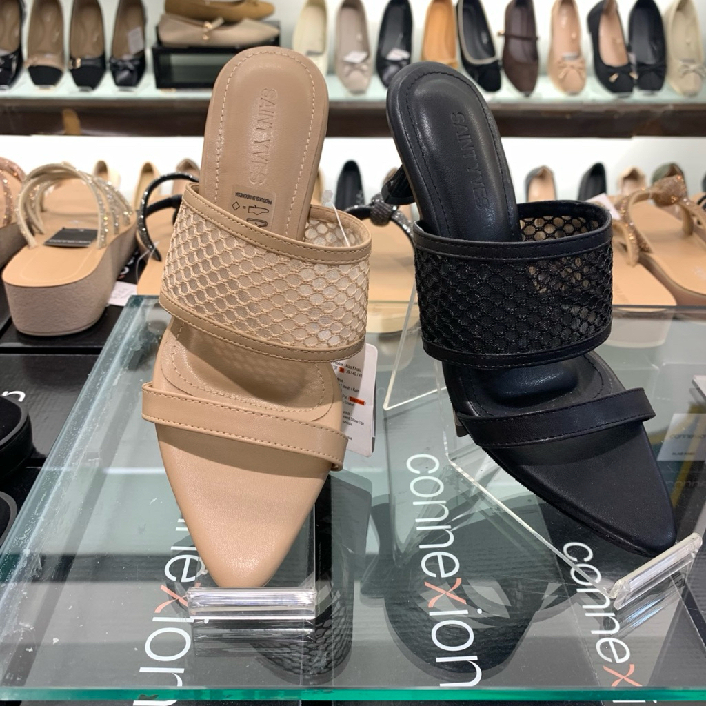 SMS25 Sandal heels wanita hak 3cm dari brand SAINT YVES ori matahari