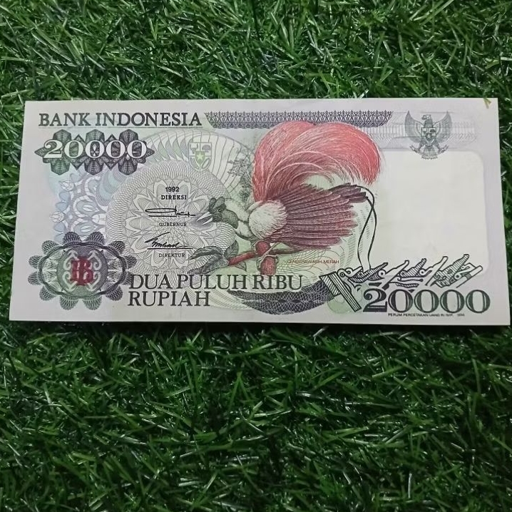 uang kuno 20000 cendrawasih tahun 1992 imp 1994 asli