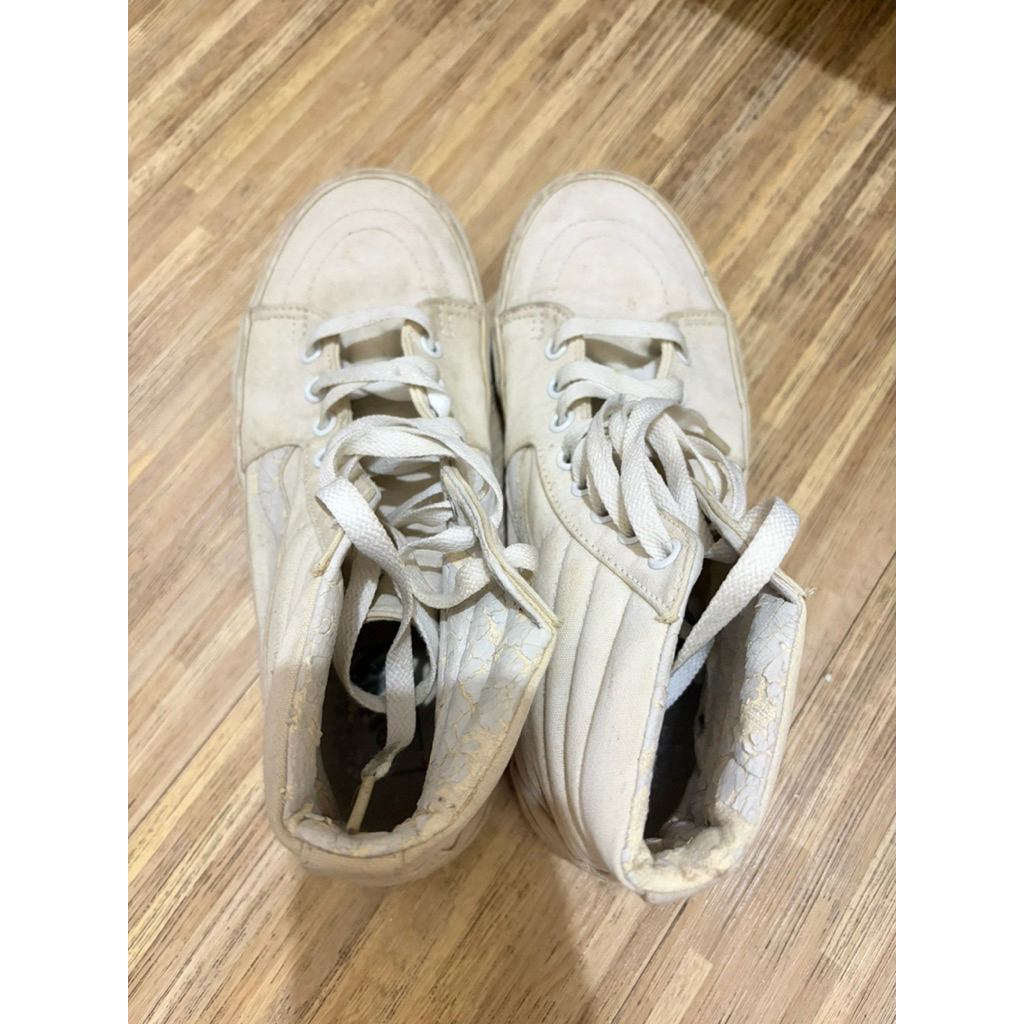 PRELOVED Vans SK8 HI Classic True White / Full White Original