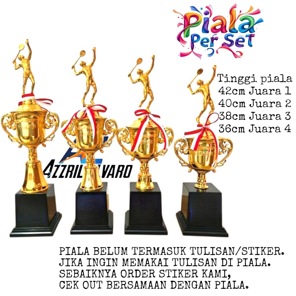 Trophy Piala 1Set 107 Badminton Juara 1-4