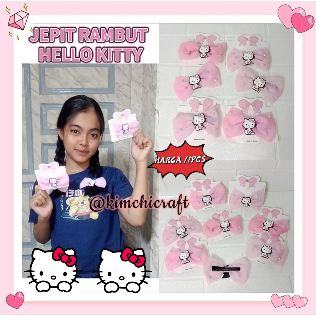 (1PCS) JEPIT RAMBUT HELLO KITTY / JEPIT RAMBUT TERBARU / JEPIT RAMBUT ANAK ANAK LUCU / JEPIT RAMBUT 