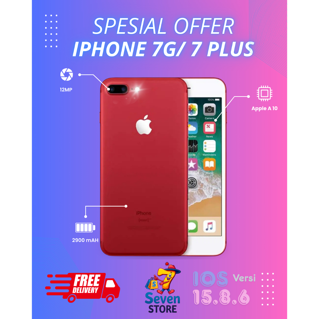 iPhone 7G / 7Plus 32GB / 128GB / 256 GB Second Murah