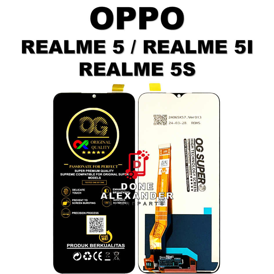 LCD TOUCHSCREEN REALME 5 / REALME 5I  REALME 5S COMPLETE ORIGINAL 100% FULLSET