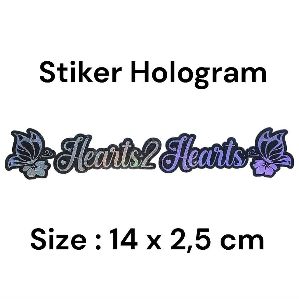 stiker hologram kupu-kupu hearts2hearts