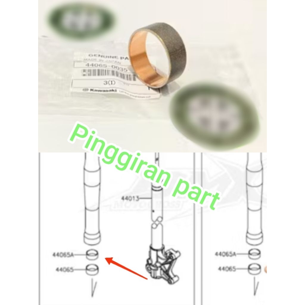 ring kuningan as shock depan klx bf dtracker new upside down Jual per satu biji