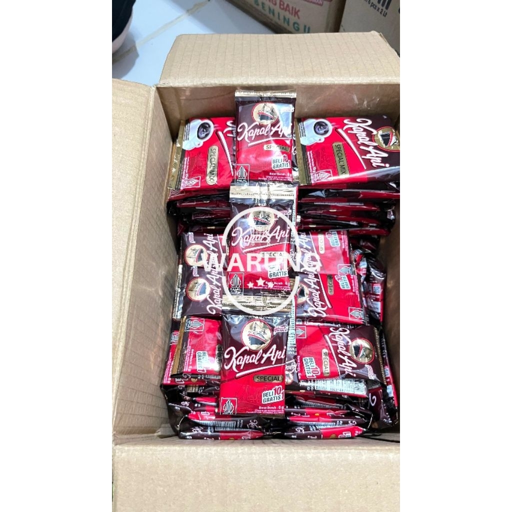 Kopi Kapal Api Rencengan Tanpa Gula, Kopi Kapal Api Mini 6 gram