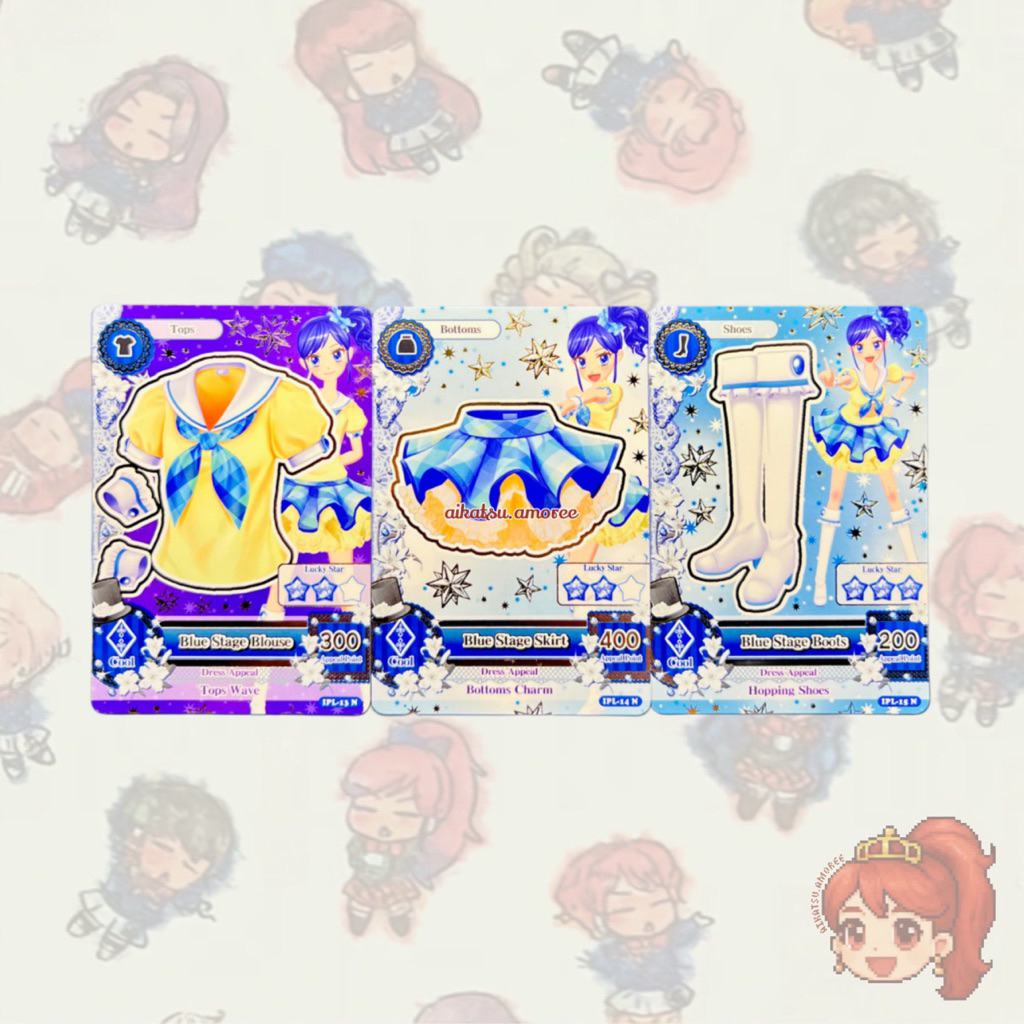Aikatsu IPL BETA CARD Blue Stage Set Aoi Kiriya