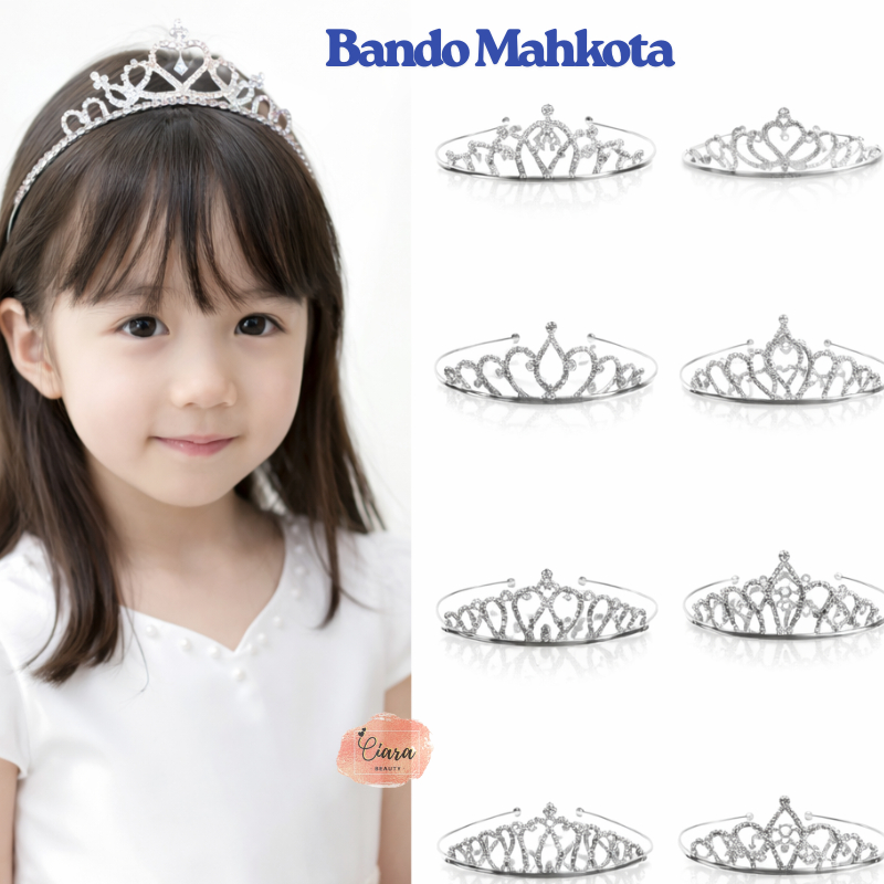 Bando Mahkota Wanita Korea Fashion / Bando Anak / Bando Princess / Bandana Mahkota