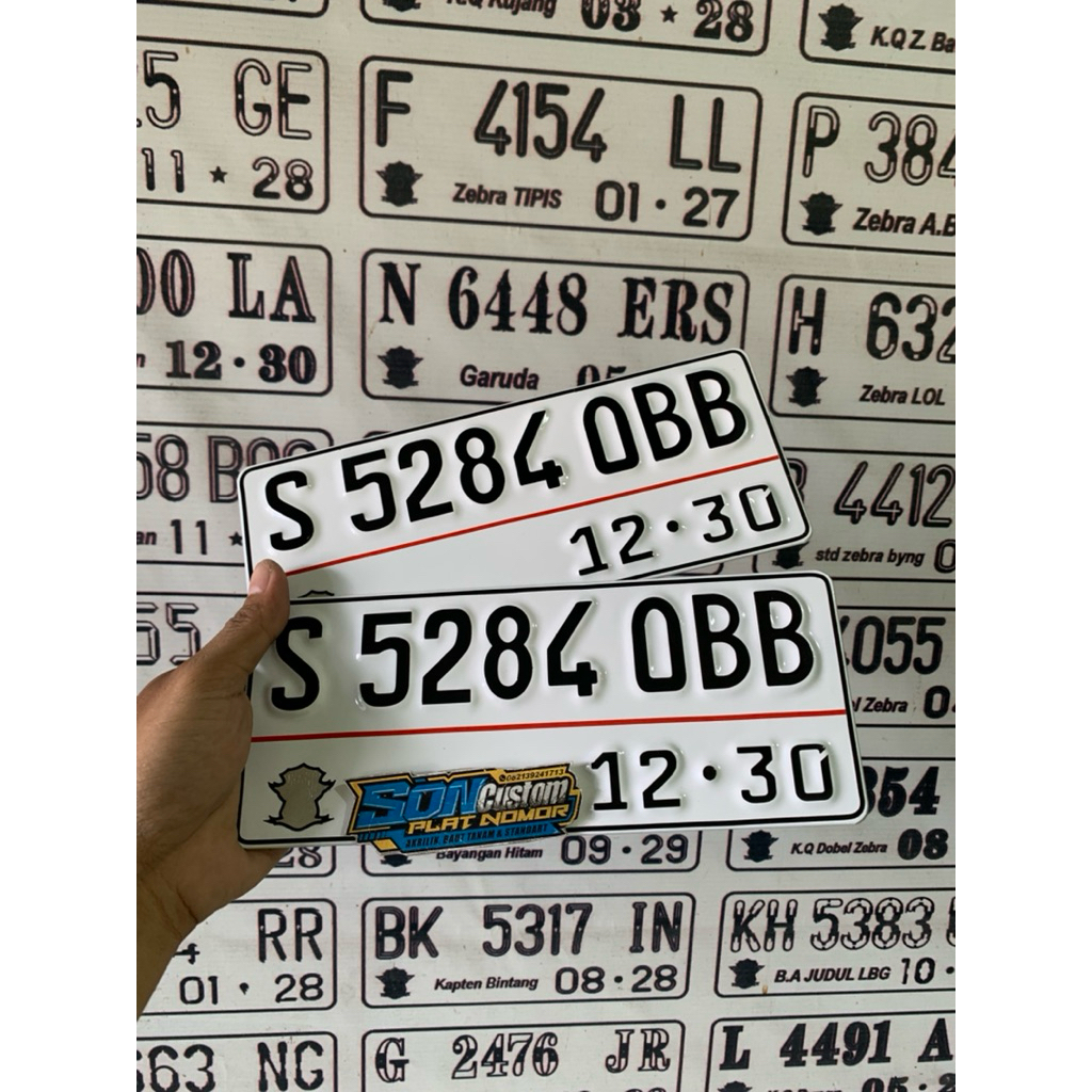 PLAT NOMOR MOTOR BAUT TANAM
