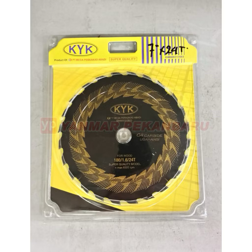 KYK HITAM 7" X 24T mata cirkular saw kyk hitam /mata gergaji bulat kyk hitam 7 inch