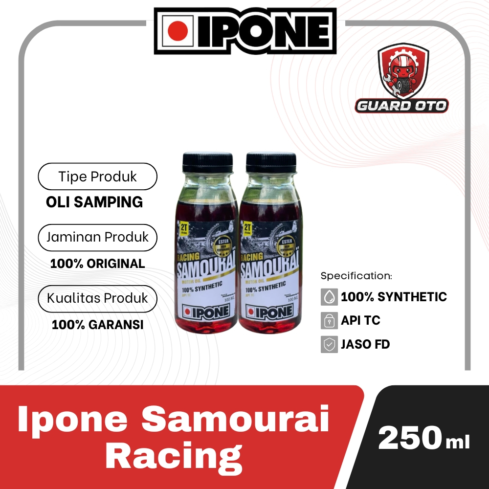 Repack Oli Samping - IPONE Samourai Racing Ester 250ml Synthetic - Oli motor Samourai Oli Motor 2 Ta