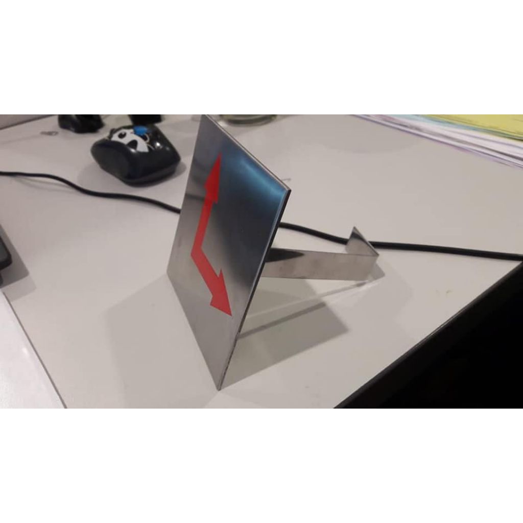 Nameplate Panel Instrument listrik|Etching Steinless|Tanda Panah Teinless