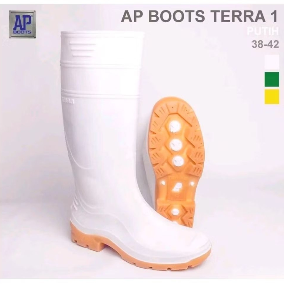 Ap boots sepatu boots Safety Ap Terra 1 Warna putih Original 100%