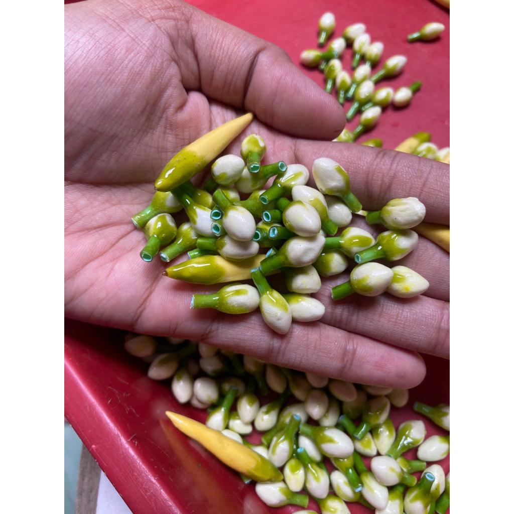 (100 pcs ) Melati palsu imitasi, ecer melati palsu, Melati palsu ecer murah
