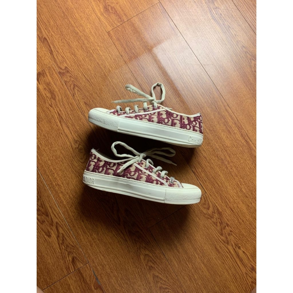 Dior - Walk’N’Dior Oblique Red Canvas Low Sneakers