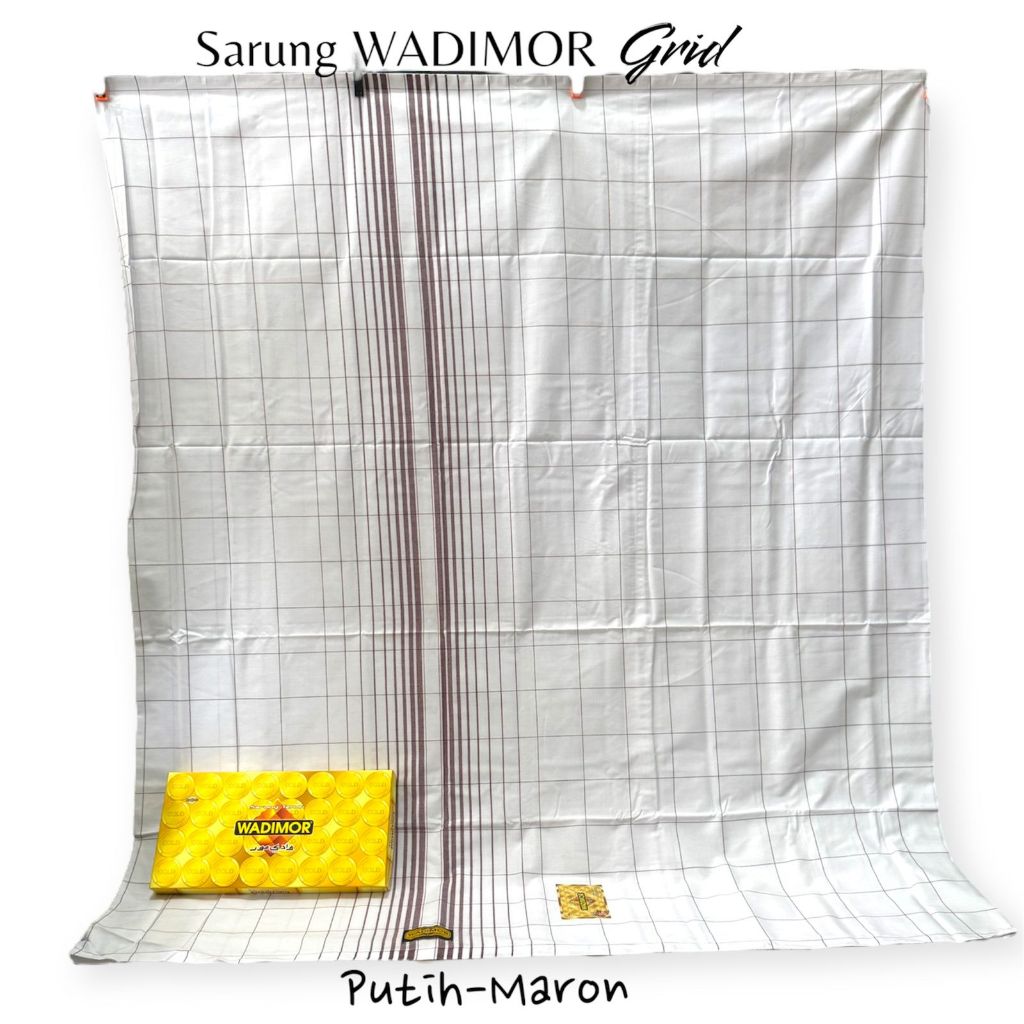 Wadimor Sarung Putih Motif Kotak