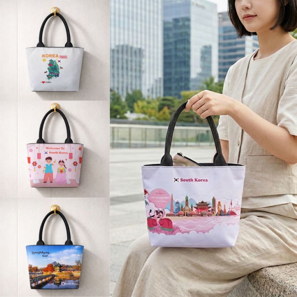 [GROSIR] Tas Souvenir Kecil Tenteng | Bag Tas Hampers Kekinian Kanvas Resleting Oleh Oleh Korea