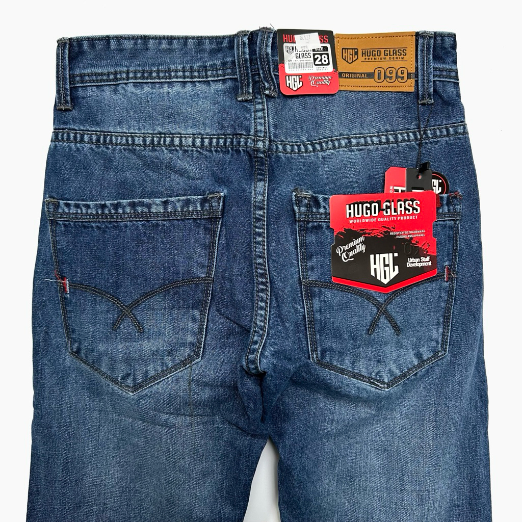 HUGO GLASS JEANS - [Tersedia Banyak Warna] Blue & Black Series (Celana Jeans Pria)