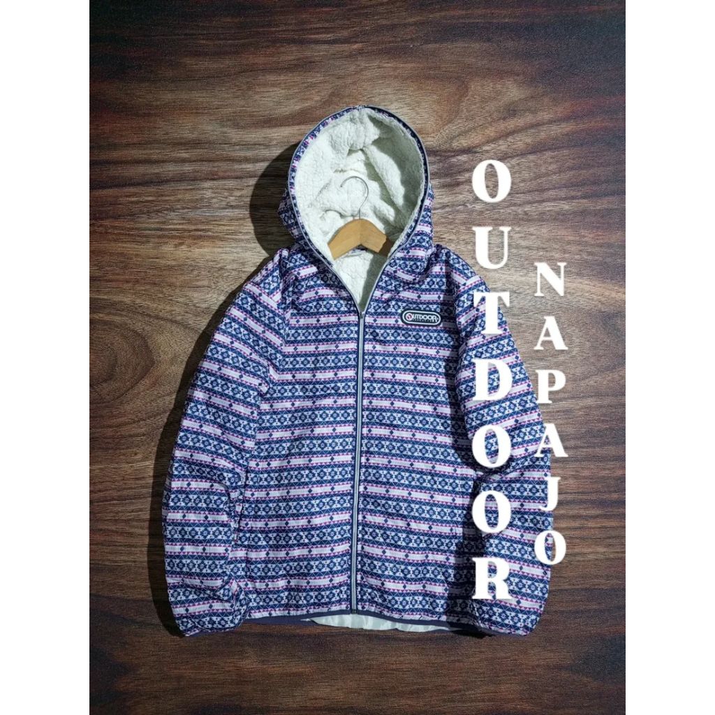 JAKET OUTDOOR PRODUCTS  ART NAPAJO FULL PRINT DALEMAN INER PRIA/UNISEX BEKASPAKAI