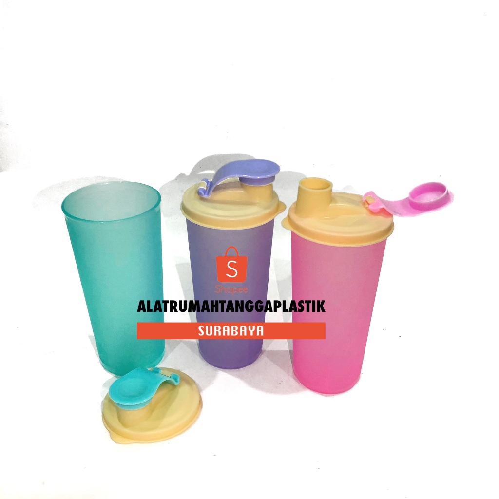 6 pcs Gelas Tutup Pepino Lemony / Gelas Plastik + Tutup Putar / Botol Plastik / Tumbler Plastik / Bo