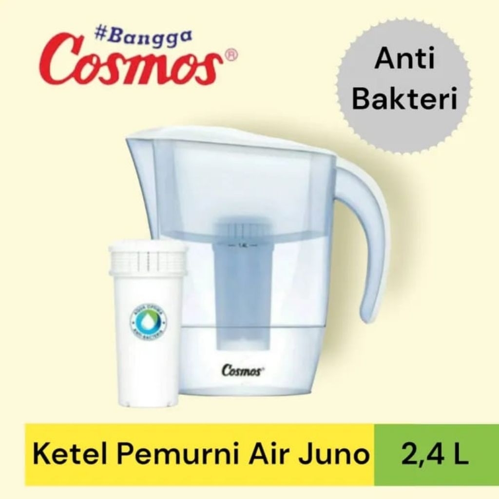 Cosmos Water Purifier Ketel Pemurni Air 2.4 Liter, Cosmos ketel pemurni air anti bakteri