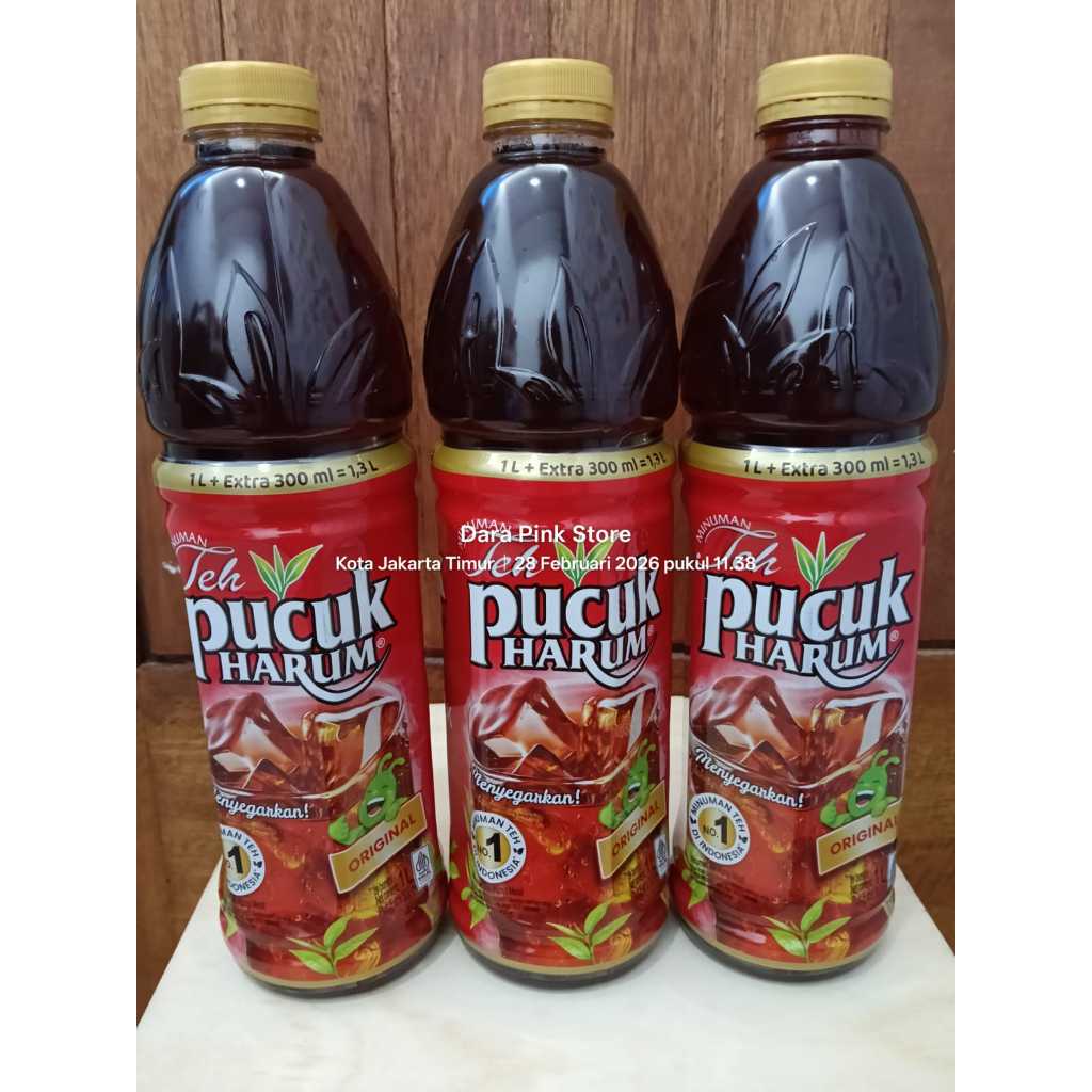 TEH PUCUK Harum 1 Liter (Extra 300ml) / Minuman Teh Pucuk