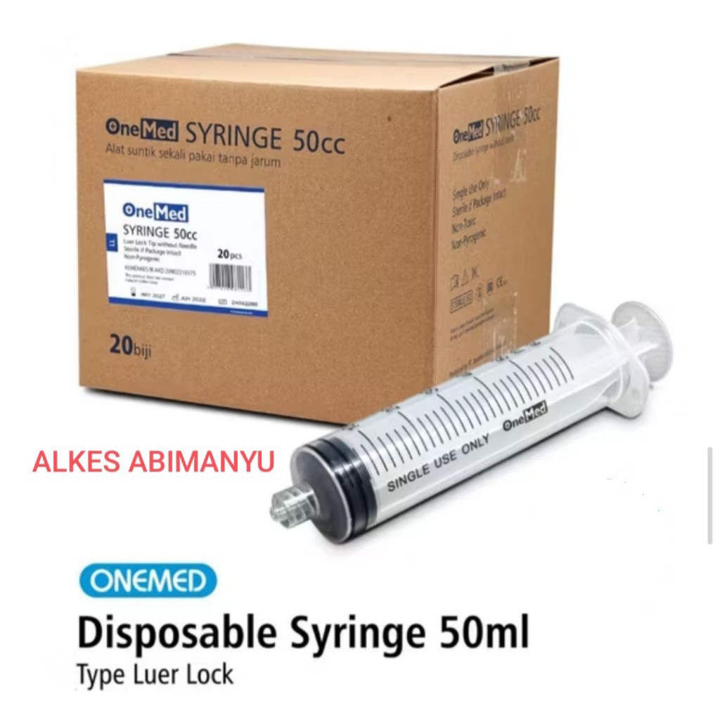 SPUIT 50 CC LUER LOCK _ SYRINGE 50 ML LUBANG TENGAH.