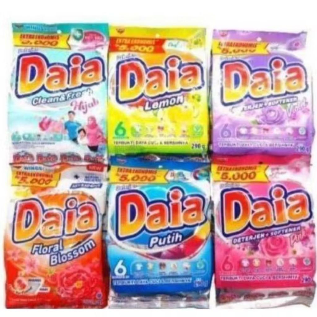DAIA DETERJEN BUBUK 5000 (245g) [All Varian Warna]